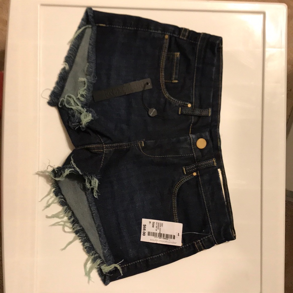new blank NYC dark denim shorts